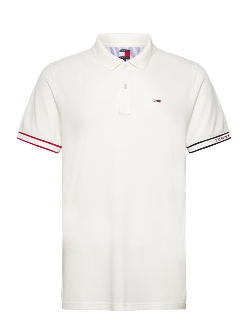 Tjm Slim Flag Cuff Polo Ext Tommy Jeans White