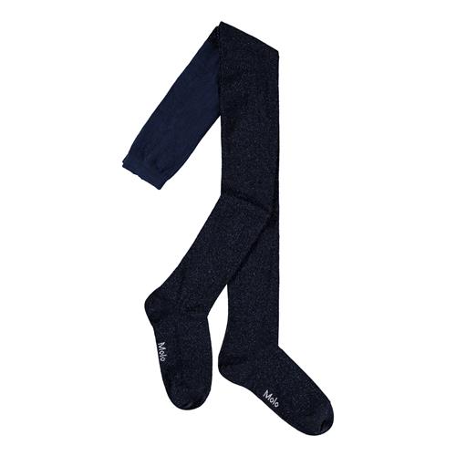 Molo Glitterstrømpe Galaxy Blue  Galaxy Blue 134/140 cm  Marineblå  134/140 cm  kvinde