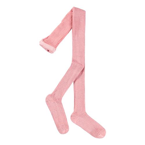 Molo Glitter Ribstrømpe Blush  Blush 62/68 cm  Lyserød  62/68 cm  kvinde