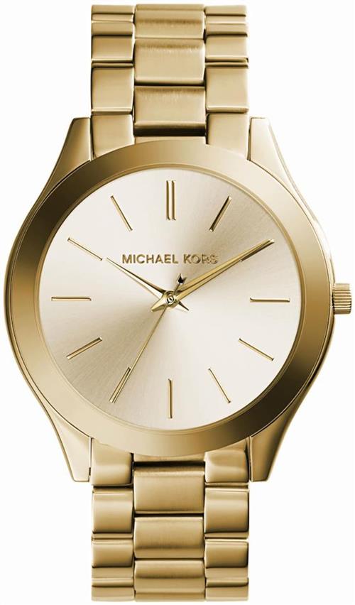 Se MICHAEL Michael Kors Analogt ur 'SLIM RUNWAY, MK3179'  guld ved About You