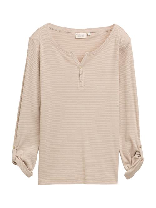 TOM TAILOR Shirts  taupe / offwhite