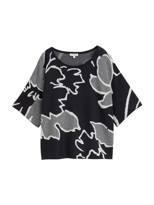 TOM TAILOR Pullover  sort / hvid