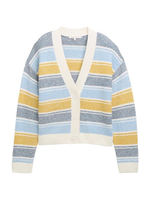TOM TAILOR DENIM Cardigan  lyseblå / mørkeblå / sennep / hvid