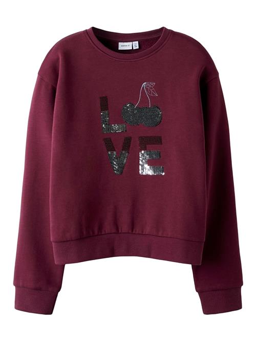 NAME IT Sweatshirt  burgunder / sort / hvid