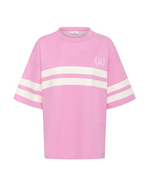 Se SAINT TROPEZ Shirts 'Zalina'  eosin / hvid ved About You