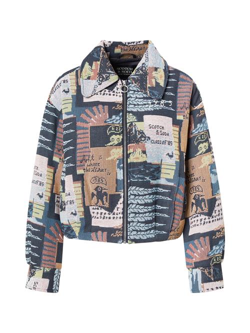 SCOTCH & SODA Overgangsjakke  marin / gul / orange / hvid
