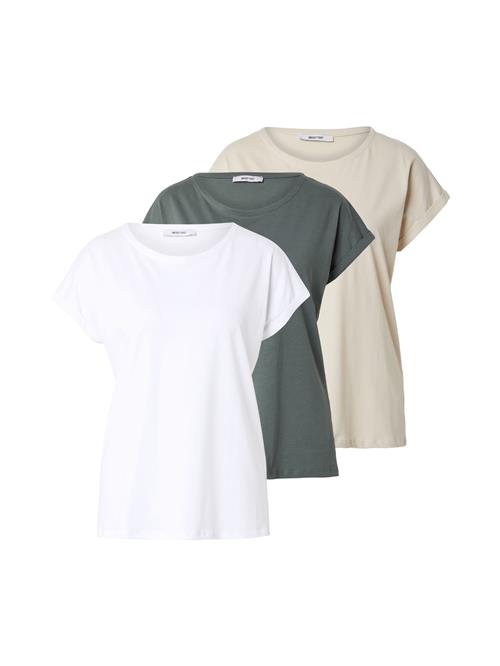 ABOUT YOU Shirts 'Rowan'  beige / mørkegrøn / hvid
