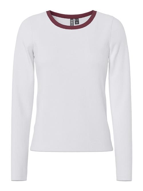 PIECES Shirts 'PCMay'  bordeaux / hvid