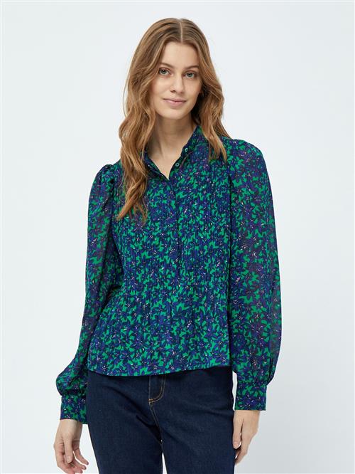 Peppercorn Bluse 'Levi'  mørkeblå / pastelgul / grøn
