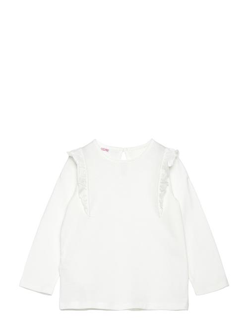 Se Long -Sleeved T-Shirt With Ruffles Mango White ved Booztlet