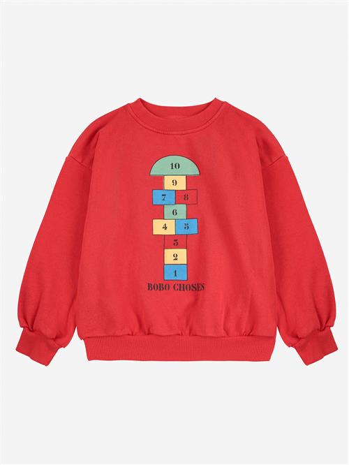 Bobo Choses Hopscotch Sweatshirt Red  Red 8-9 Years  Rød  8-9 år  mand