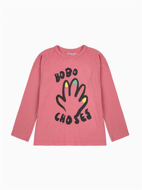 Bobo Choses High Five Langærmet T-shirt Pink  Pink 6-7 Years  Lyserød  6-7 år  kvinde