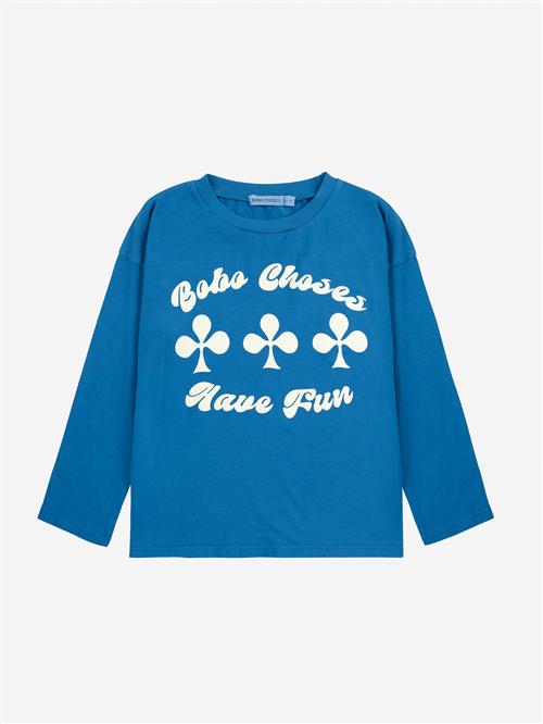 Bobo Choses Have Fun Langærmet T-shirt Blue  Blue 12-13 Years  Blå  12-13 år  mand