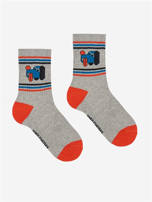 Bobo Choses Doggy Mate Korte Sokker Heather Grey  Heather Grey 32-34 EU  Grå  32-34 EU  mand