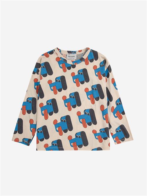 Bobo Choses Doggy Mate All Over Langærmet T-shirt Offwhite  Offwhite 4-5 Years  Hvid  4-5 år  mand