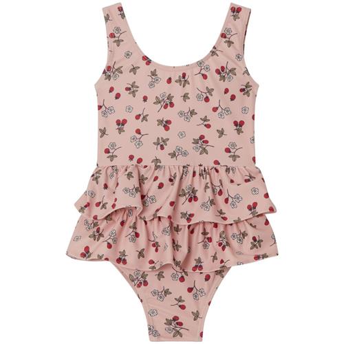 Buddy & Hope Majken Mønstret Badedragt Wild Strawberry 110/116 cm  Lyserød  110/116 cm  Unisex