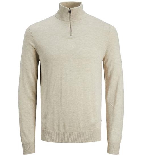 Jack & Jones Bluse - Strik - Noos - JjeEmil - Oatmeal/Melange