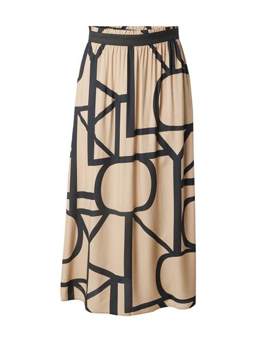 ONLY Carmakoma Nederdel 'CARVENEDIG'  beige / sort