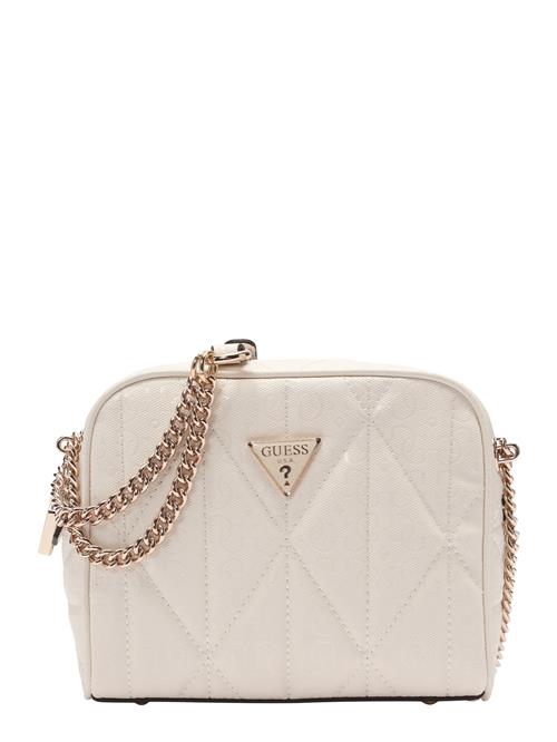 GUESS Skuldertaske 'ALDINA CAMERA CROSSBODY'  hvid