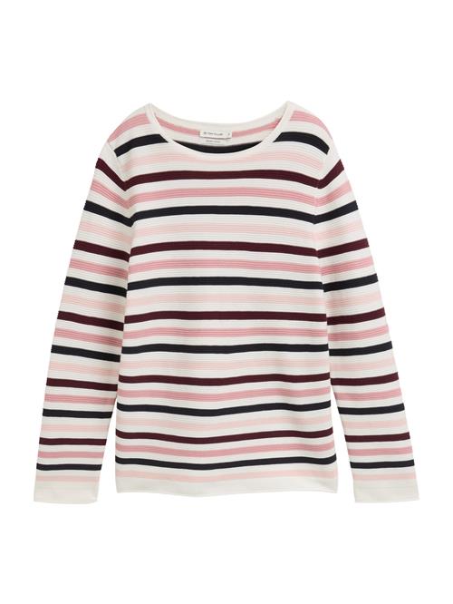 TOM TAILOR Pullover  ecru / lyserød / gammelrosa / sort