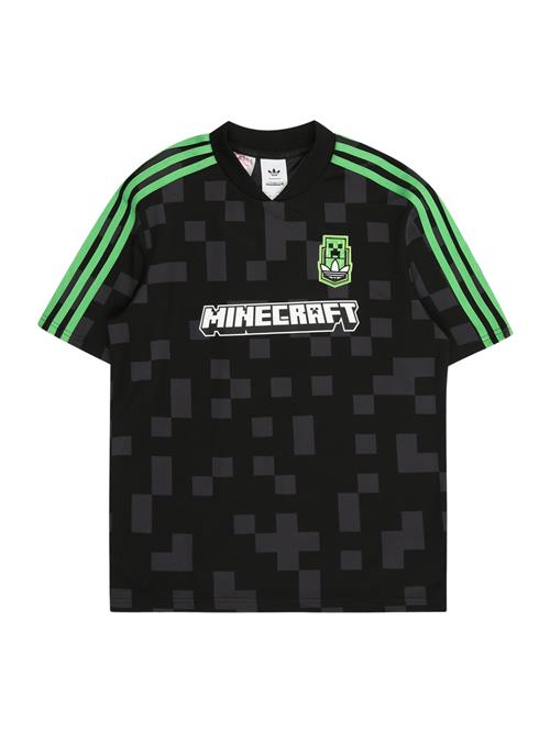 ADIDAS ORIGINALS Shirts 'Adidas Originals x Minecraft'  mørkegrå / lime / sort / hvid