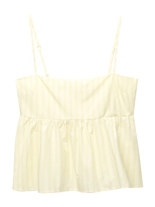 Pull&Bear Overdel  gul / pastelgul / hvid