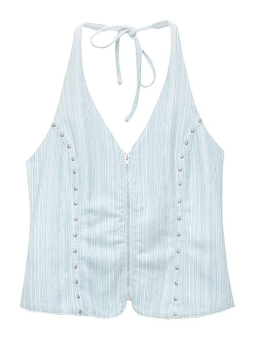 Pull&Bear Overdel  pastelblå / lyseblå / offwhite