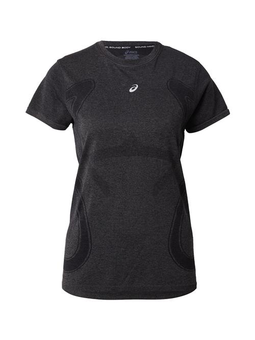 ASICS Funktionsbluse 'ROAD'  sort / sort-meleret / hvid