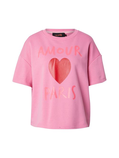 miss goodlife Sweatshirt 'Amour Paris'  lyserød / rød