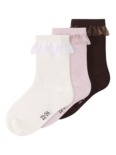 Se NAME IT 3-Pak Sokker Locka Burnished Lilac hos SmartKidz
