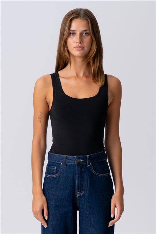 Eleanor Top - Sort - L - TeeShoppen
