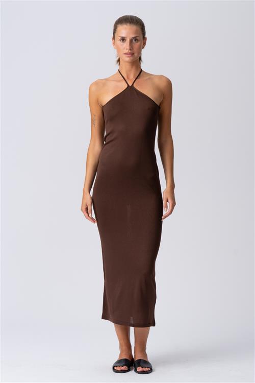 Jasmin Kjole - Brun - L - TeeShoppen