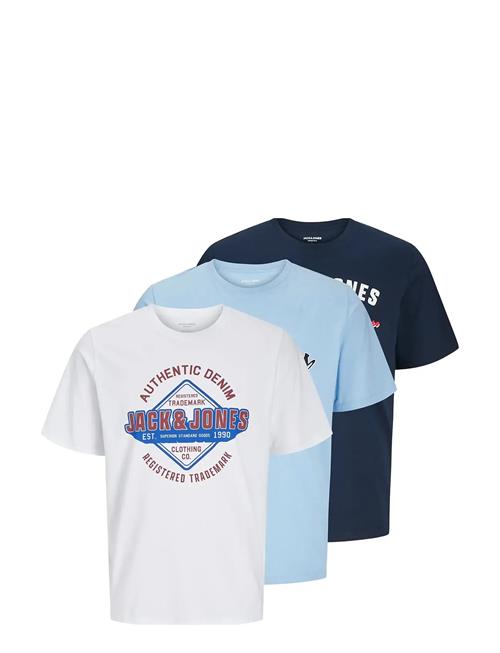 Jack & Jones Jjelogo Tee Ss O-Neck 2 Col Ss25 3Pk Mp Jack & J S Blue
