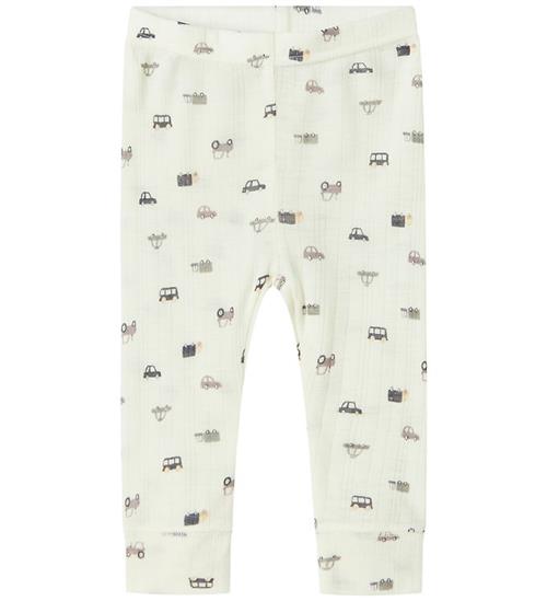 Name It Leggings - Uld - Noos - NbmWang - Snow White/Small cars
