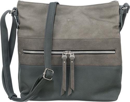 TOM TAILOR Skuldertaske 'Ellen'  beige / grå