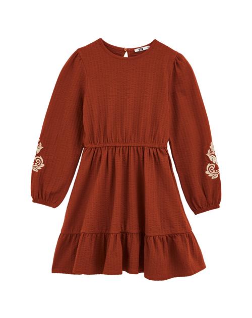 WE Fashion Kjole  brun / hvid