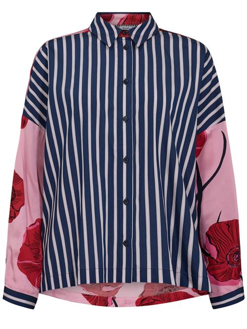 NÜMPH Bluse 'NUJOELLE'  navy / orkidee / bordeaux / hvid