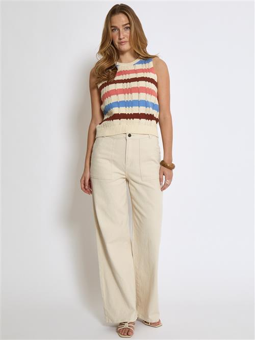 Peppercorn Sticktop 'Aida'  creme / royalblå / brun / laks