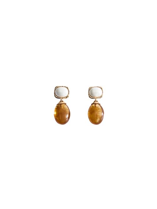 MANGO Øreringe 'CANDY'  bronze / guld / hvid
