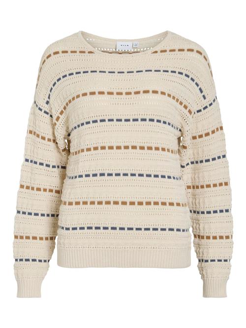 Se VILA Pullover 'VIMarian'  mørkeblå / taupe / mørkeorange ved About You