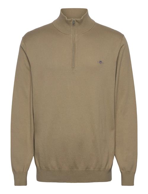 Cotton Half Zip GANT Khaki