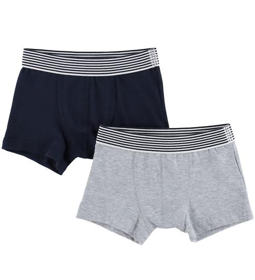 Petit Bateau Boxershorts - 2- pak - Blå/Grå