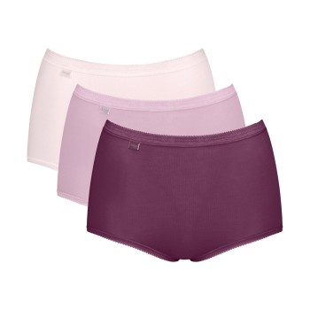 Sloggi Trusser 3P Basic Plus Maxi Colored Lyserosa bomuld 40 Dame