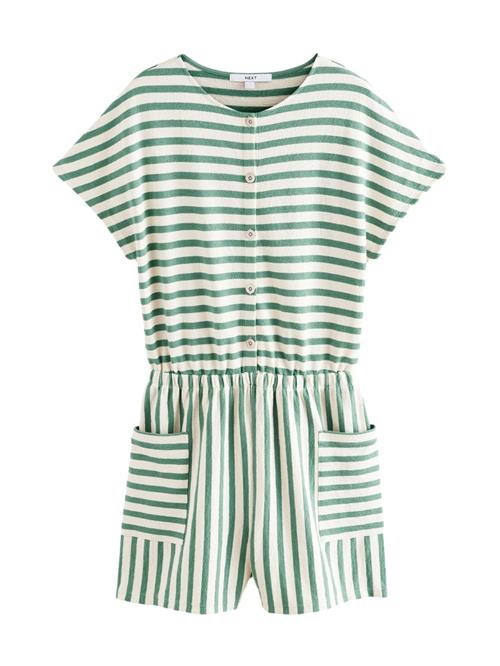 Next Jumpsuit  mørkegrøn / hvid