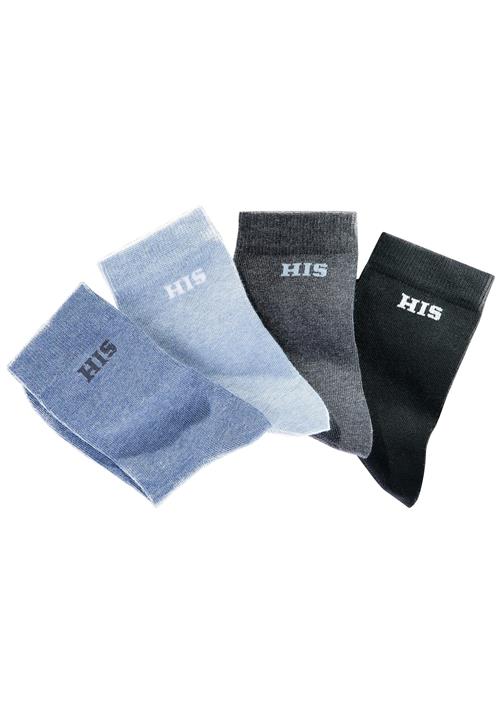 H.I.S Sokker  blå / lyseblå / grå-meleret / sort