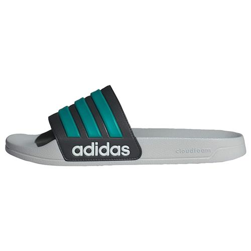 ADIDAS ORIGINALS Pantoletter 'Adilette'  antracit / lysegrå / smaragd