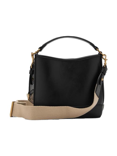 MANGO Håndtaske 'ISOLDA'  beige / sort