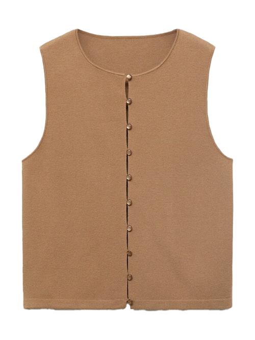 MANGO Strikvest 'DROP'  brun