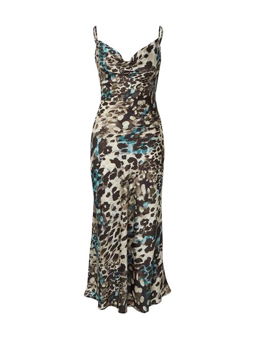 GUESS Coctailkjole 'NEW AKILINA'  brun / petroleum / sort / hvid