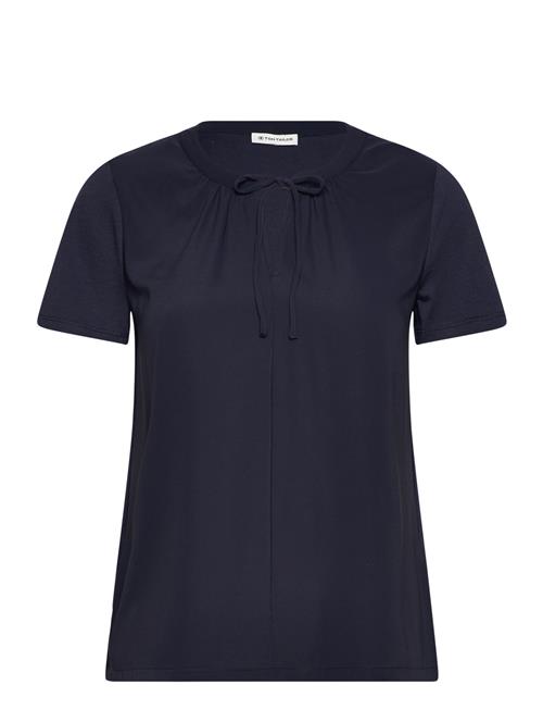 T-Shirt Fabric Mix Tom Tailor Navy